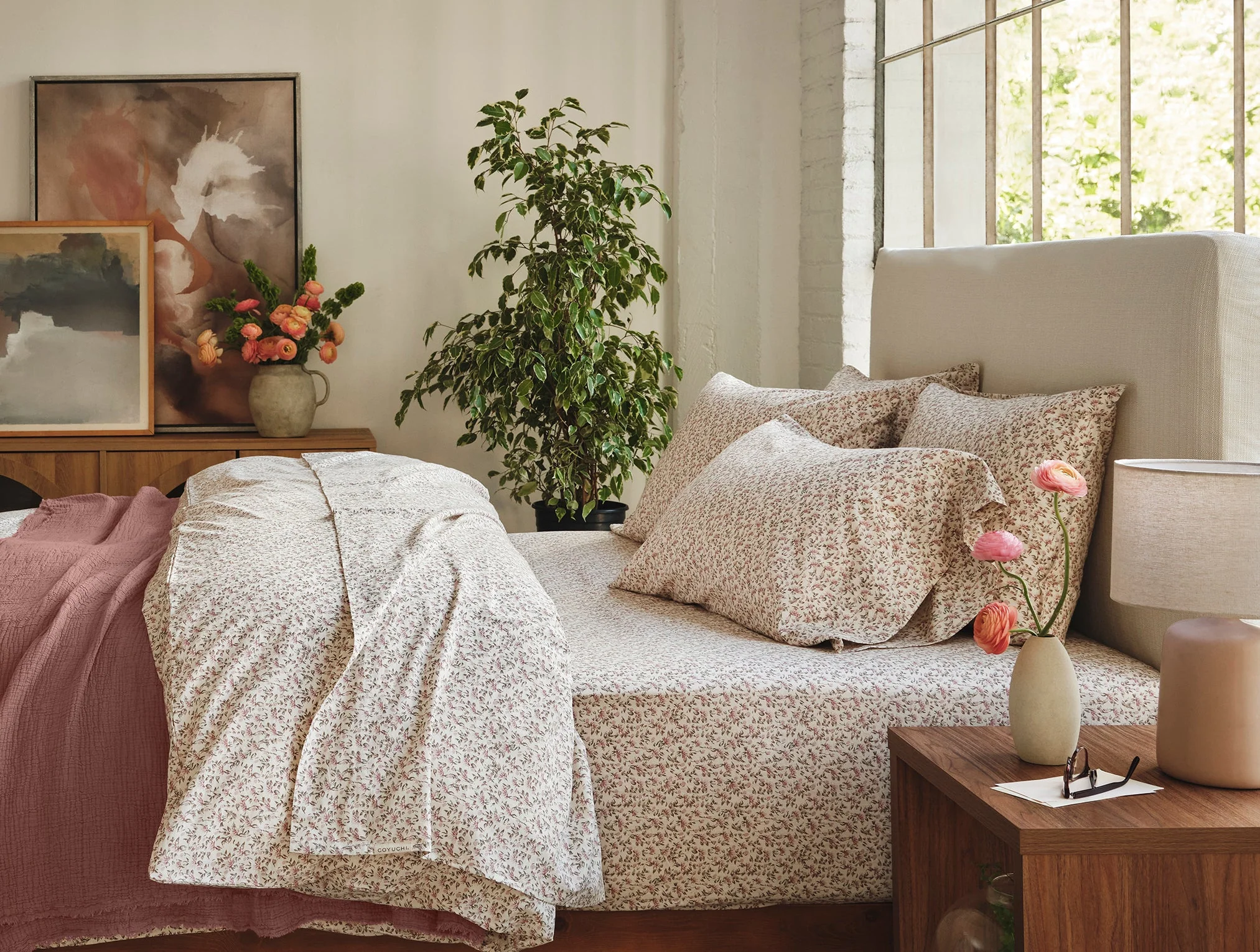 Coyuchi Organic Print Percale Duvet Cover - Image 3